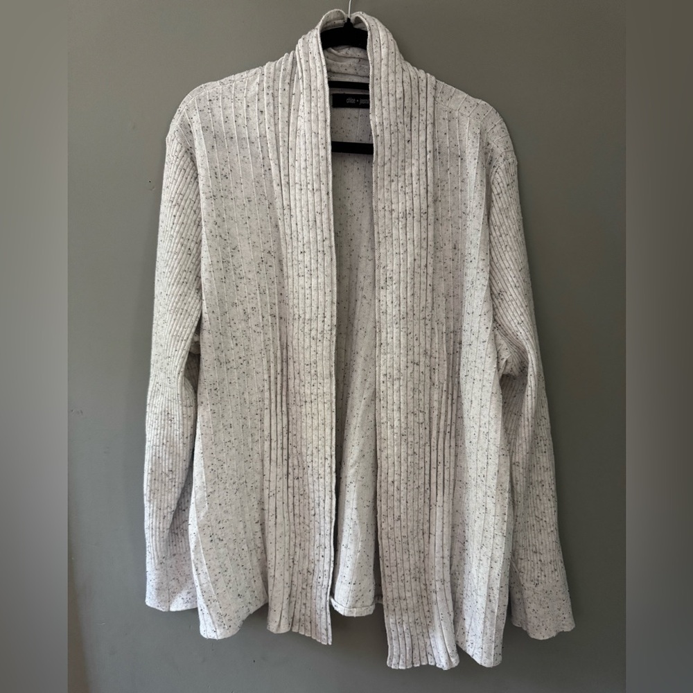 Cream Chunky Knit Cardigan Sweater